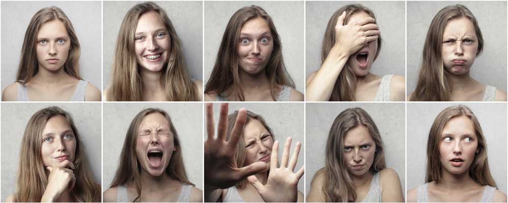 Collage of headshots of a womman.