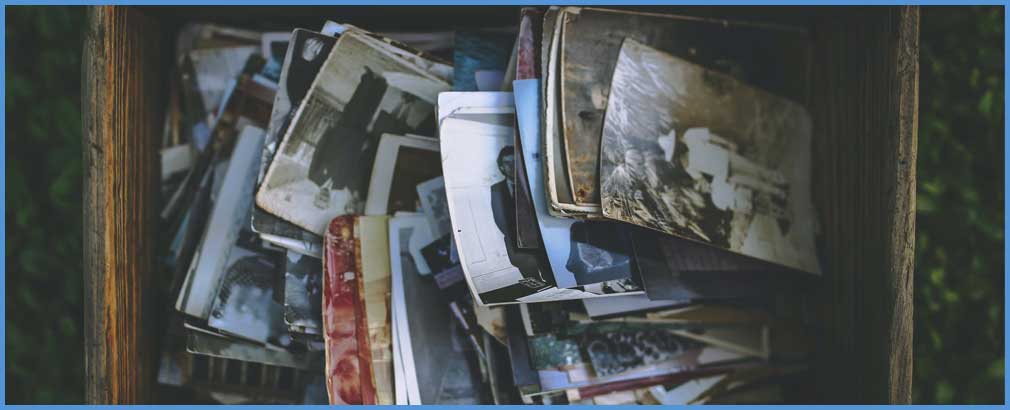 A box of photos.