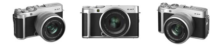 Fujifilm X-A7 from different angles