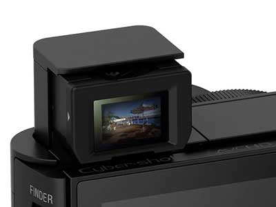 Sony HX90V viewfinder close-up